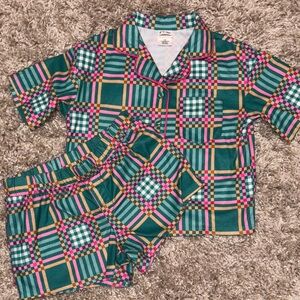 Carter's Plaid Pajama Set - Teal and Pink